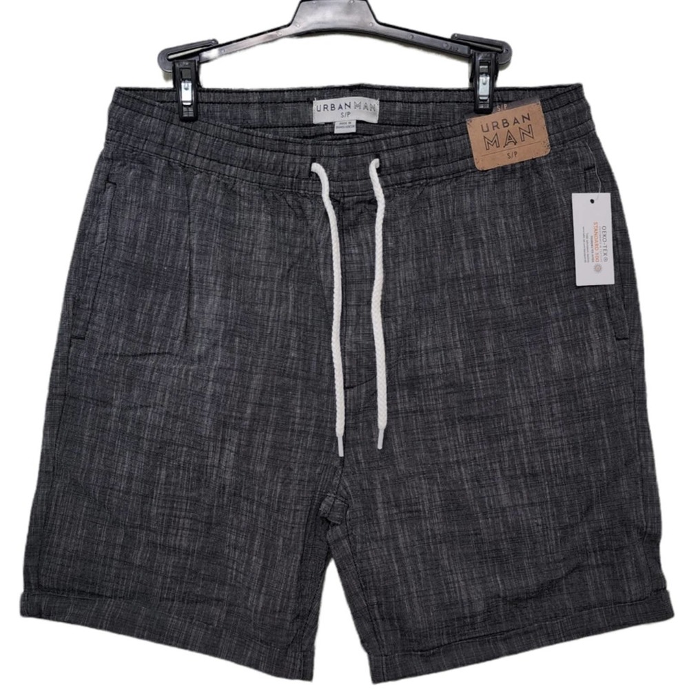 Urban Man Cotton Drawstring Pull On Oeko-Tex Shorts - NWT